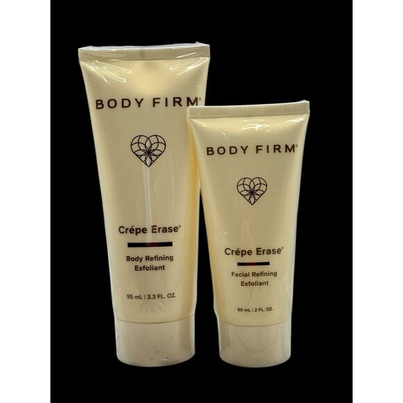 Body Firm Crepe Erase 2 Pc Set Body & Facial Refining Exfoliant 2 and 3.3 fl oz - Picture 1 of 6